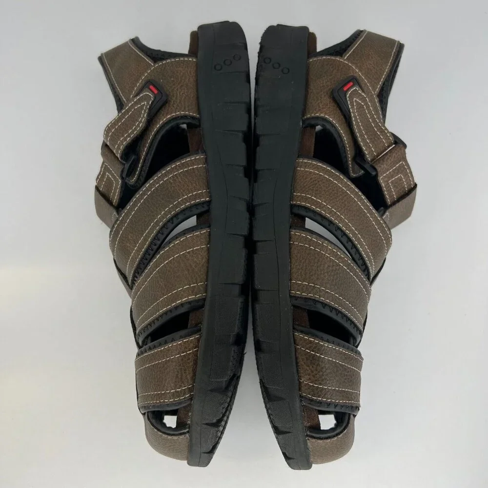 Sonoma Mens Brown Crosby Ortholite Eco Lightweight Size 13M Fisherman Sandals